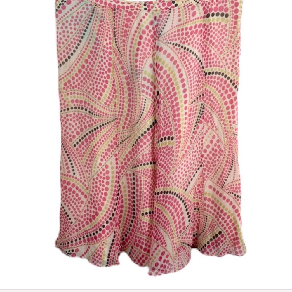 Talbots pink dots skirt
